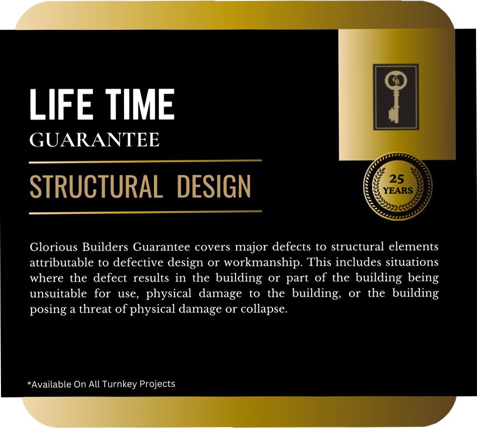 25 Years Structural Design Guarantee  