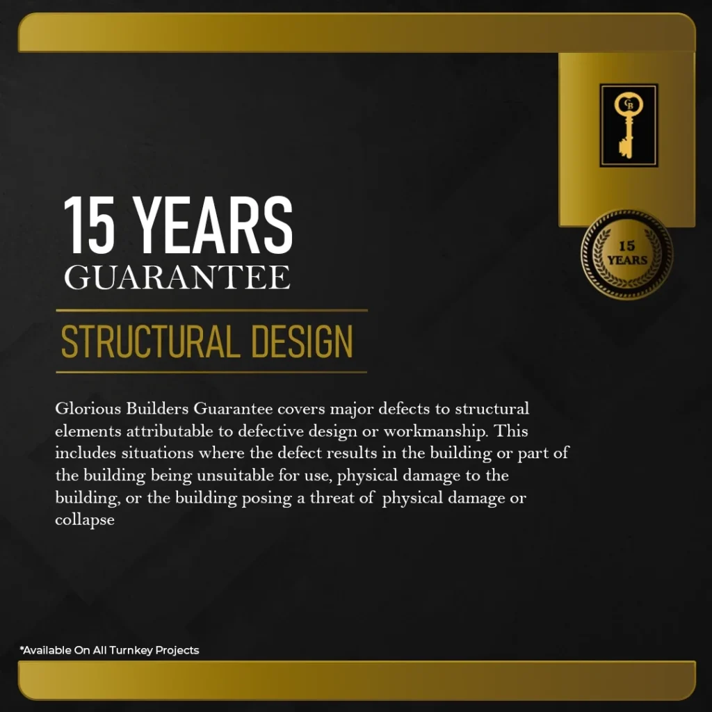 15 years guarantee by best construction company in pakistan