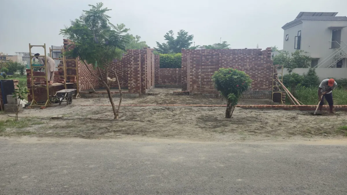 10 Marla house site start with boundary walls in Lake City Lahore