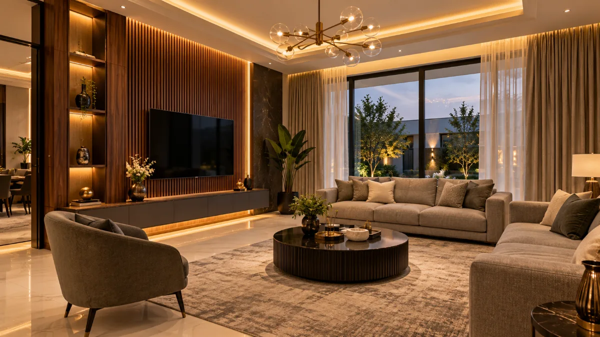 Drawing room interior in a DHA Lahore house